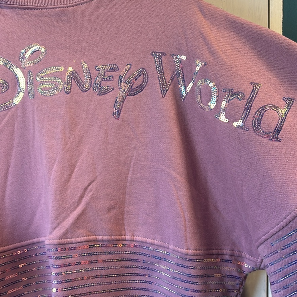 Disney Purple Sequin Women's Sweater - Picture 3 of 4